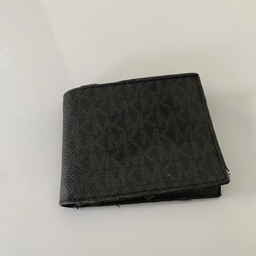 Michael Kors MK Logo Billfold‎ Wallet Stripe Black